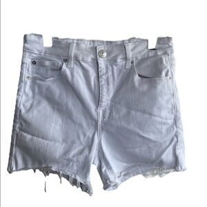 American Eagle White Denim Shorts ~ Size 10